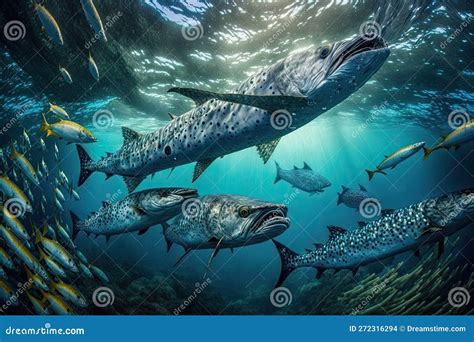  King Mackerel: A Swift Predator With Shimmering Scales Lurking Beneath the Waves!